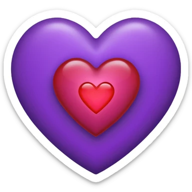 A purple heart with a "J" in it sticker