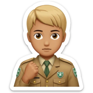 Shinzou wo sasageyo and fist on the chest sticker