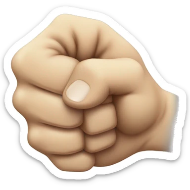 Two fists bumping together palm up sticker