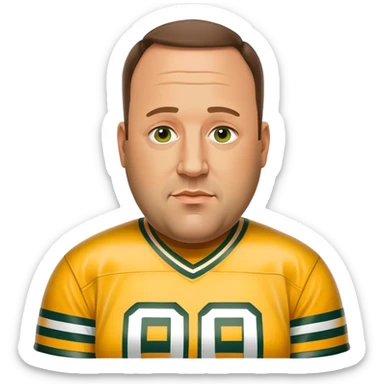 Kevin James as a Green Bay packers fan sticker