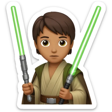 Ios 18, starwars green lightsaber jedi  sticker