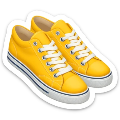 Sneakers (top view) – yellow, the width and height of image must be equal in size sticker