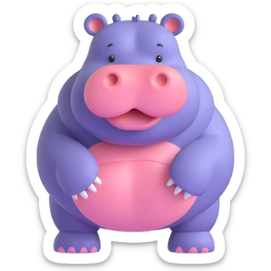Hippo sticker