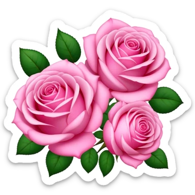 Pink roses sticker