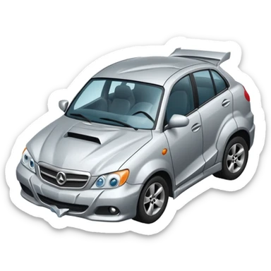 Car crashing sticker