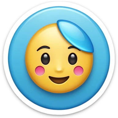 Crea un emoji de la verificación de tik tok casi parecido sticker