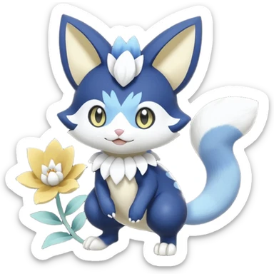 Sprigatito-Meowstic-Floragato-Meowscarada-Torracat-Pokémon-Fakémon-hybrid-fusion-creature (full body) sticker