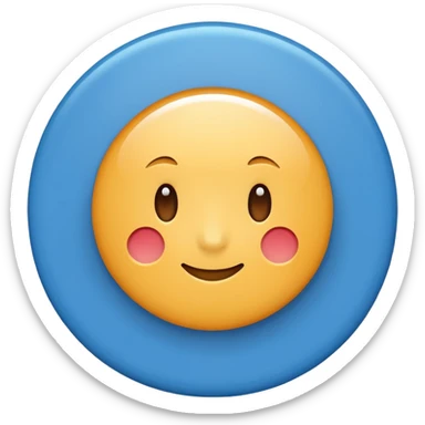 Give me a blue color round shape tick emoji like verification tick sticker