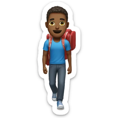 a man goes to physical education at school sticker