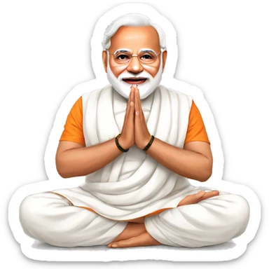 Prime minister Modi doing namaste sticker