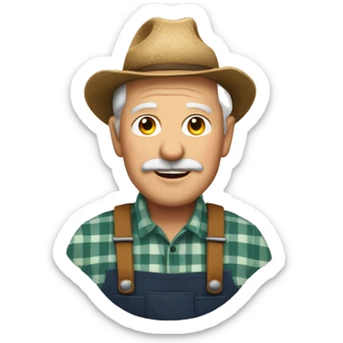a farmer grandad sticker