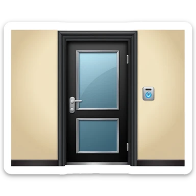 hotel room door modern hallway sticker