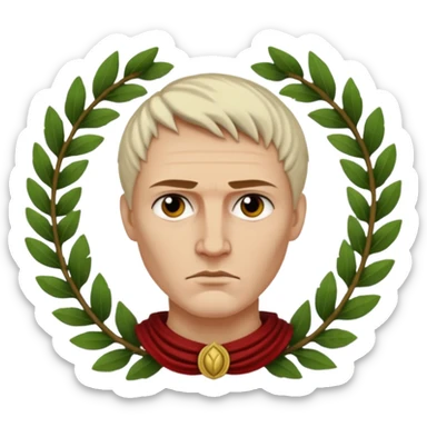 julius caesar young evil wreath sticker