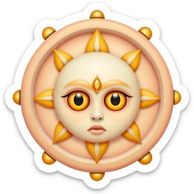 Ritual piercings embedded in pale flesh forming occult pattern sticker