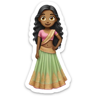 girl with a lehenga sticker