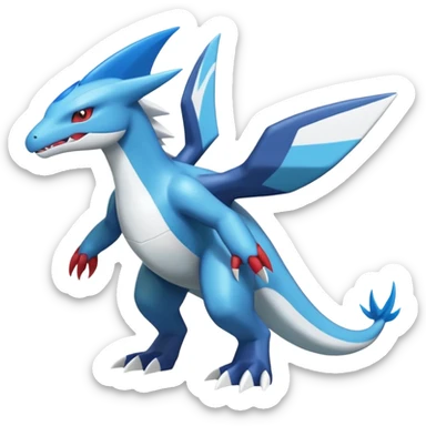 Latios-Latias-Salamence-Salandit-Zekrom-Dialga-Amaura-Palkia-fusion-Fakémon-Pokémon-creature (Full body) sticker