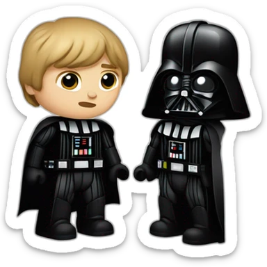 Darth vader figth Luke skywalker sticker