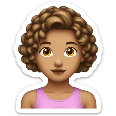 Fille de 17 ans,mesurant 1m52,avec les cheveux mi courts,tres lisses et bruns embrasse un garçon de 16 ans un tout petit peu bronzé d’1m80 avec les cheveux bouclés,mi courts,brun sticker