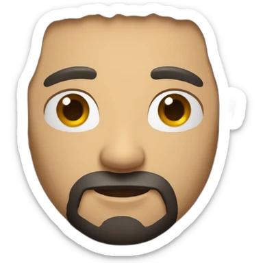  man with short dark hair and shadowed beard using a camera sticker