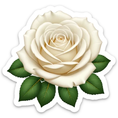 white roses only sticker