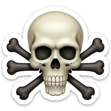 a poisonous cloud of gas, dark swamp color, with an image of a skull and two crossed bones behind the skull sticker