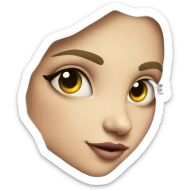 Blondie elf with moon tattoo on face sticker