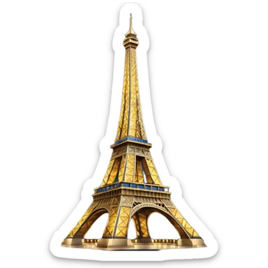 Eiffel Tower Night bright sticker