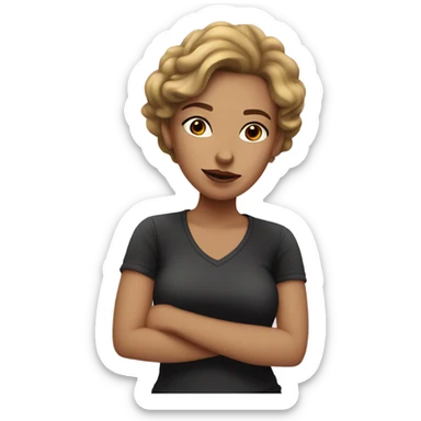 dark burgundy haired light skin girl who is smoking in her bedroom  sticker