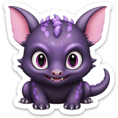 Pink Lavender Marked Rhypherior-Toothless-animal sticker