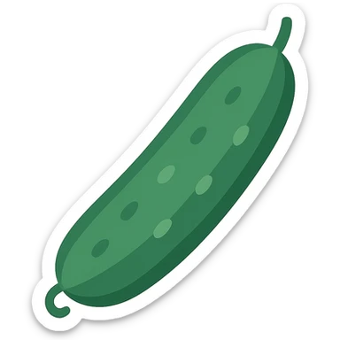 Flat design style cucumber sticker