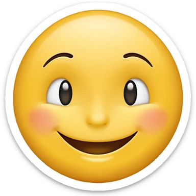 Create a hand drawn Smile reaction emoji for a new social media app sticker