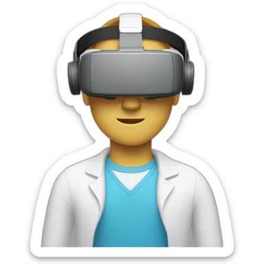 Un homme blanc qui joue à un jeux vr sticker