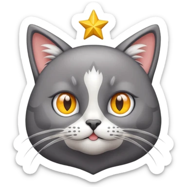 Um gato com estrela no olho sticker