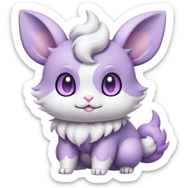 Minccino-Espurr-Cinccino-creature-hybrid  sticker