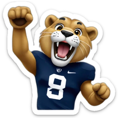 Penn state Nittany lion celebrate touchdown sticker