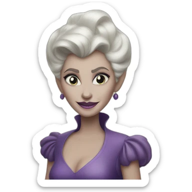 Ursula in maleficent version  sticker