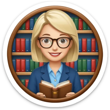 Librarian - book cart, badge





 sticker