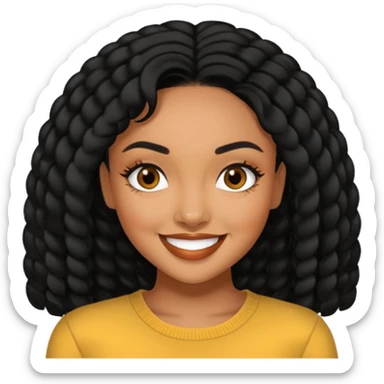 Legh-Anne Pinnock with Black Hair sticker