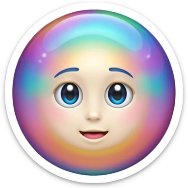 una perla sola sin cara blanca sticker