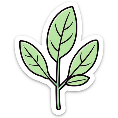 Sage leaf sticker