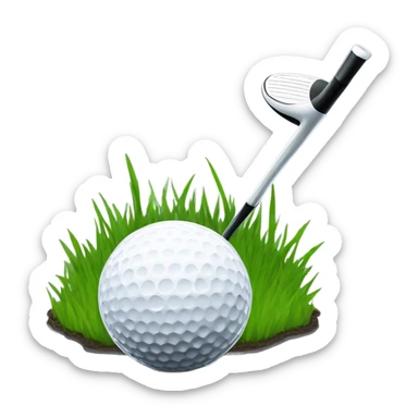 Golfball on tee sticker