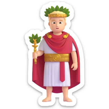 Tiberius Gracchus with laurel wreath, Roman toga sticker