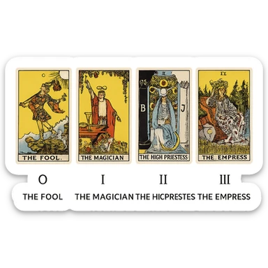 tarot cards sticker