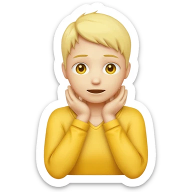 a yellow emoji with hands around neck wanting to die sticker