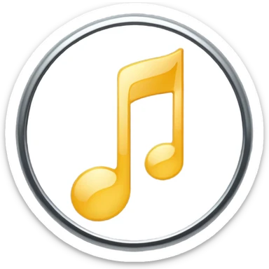 Make a music emoji ♪ in dark circle  sticker