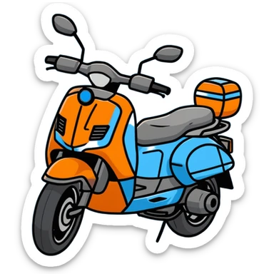 blue BMW motorcycle sticker