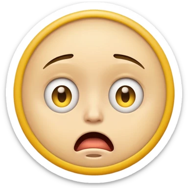 Can you make a shocked face that kinda looks disgusted  make it one of the yellow ones that are circular sticker