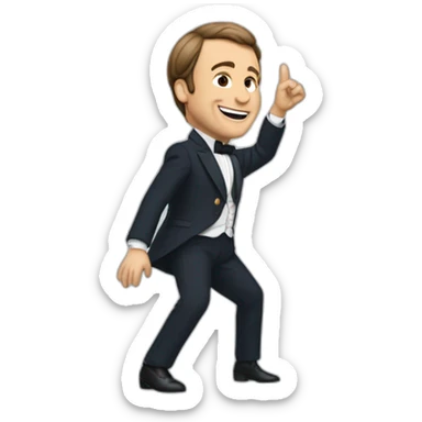 Macron qui danse la macarena sticker