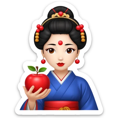 geisha god with an apple sticker