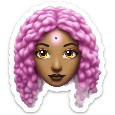 Pleiadian diva woman female third eye pink sticker